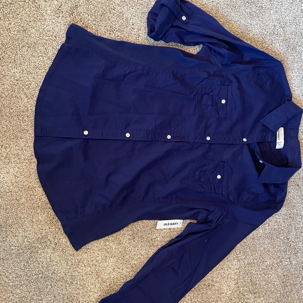 NWT - Navy Blue Button Down Shirt